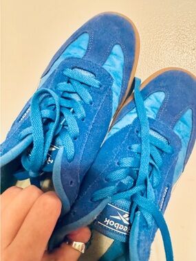 Reebok Blue Suede & Textile Sneakers